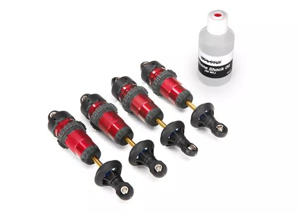 1/10 Aluminum Short GTR Shocks (4) (Red or Blue Anodized)