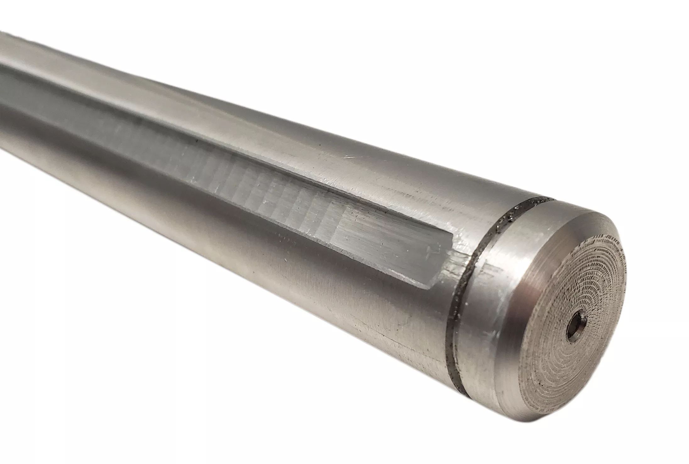 1″ Aluminum Axle (36″ – 45″) Snap Ring Groves | 1/4″ Keyway