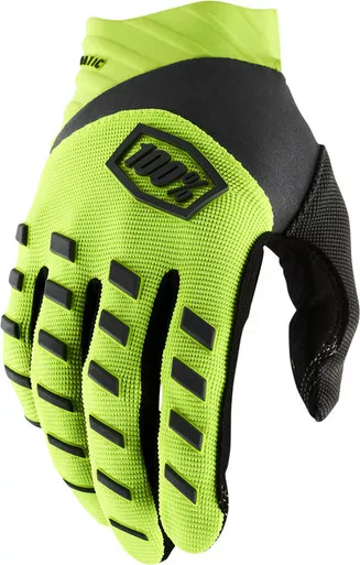 100% Airmatic Gloves Fluorescent Yellow Black
