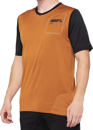100% Ridecamp Jersey Terracotta Black