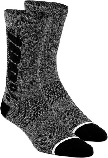 100% Rythym Merino Performance Socks Heather Charcoal