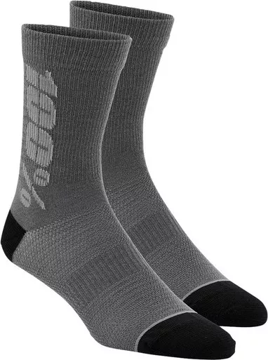 100% Rythym Socks Charcoal Gray
