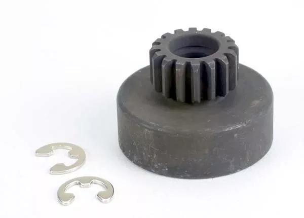 16T Clutch Bell with 5x8x0.5mm Fiber Washers (2) & 5mm E-Clip