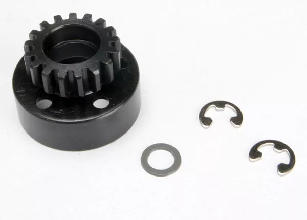 17-Tooth Clutch Bell (1.0 Metric Pitch) with Fiber Washers & E-Clips