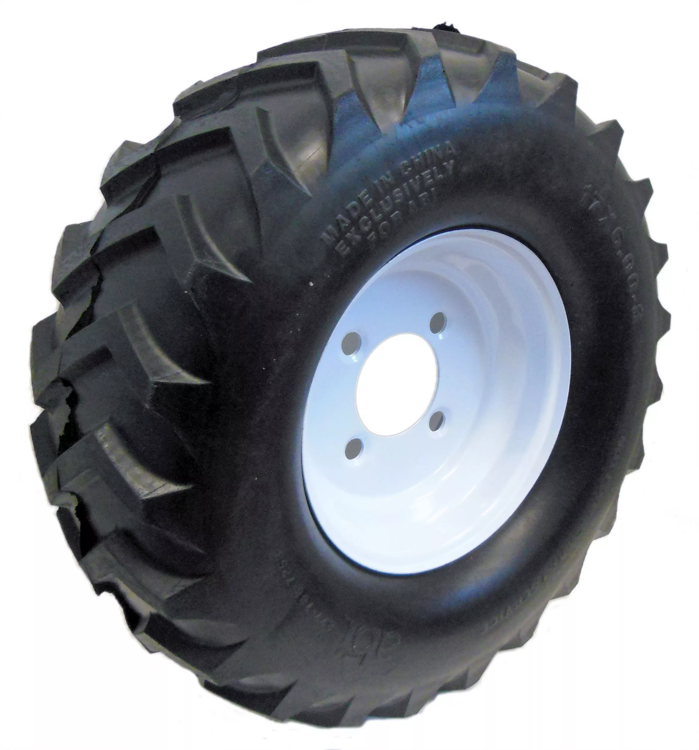 17 x 6.00-8 Solid Polyurethane Tire Flat Free with Rim (4 on 4)