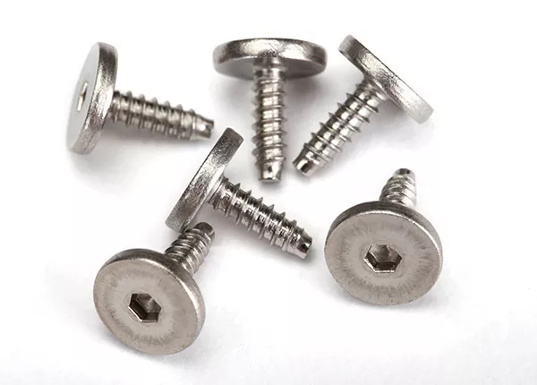 2.6x8mm Flat-Head Self-Tapping Machine Screws (Hex Drive) (6)
