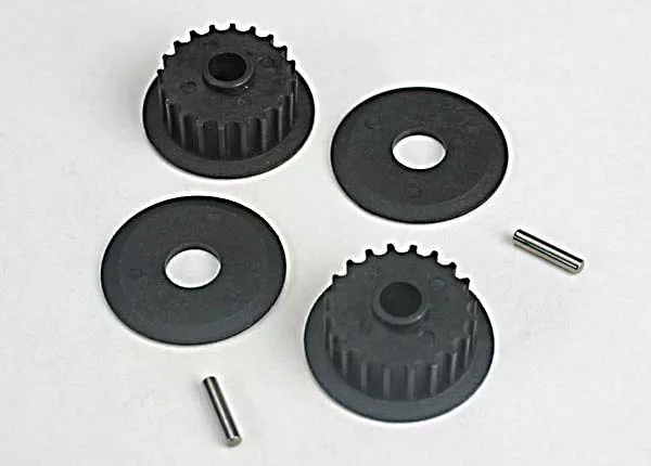 20-Groove (Middle) Pulleys with Flanges & Axle Pins
