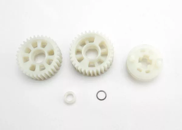 33-Tooth Output Gears (2)/ Drive Dog Carrier/ Output Shaft Spacer