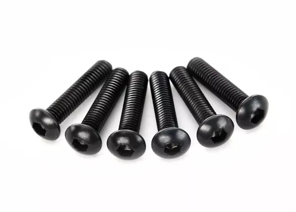 3x14mm Button-Head Machine Screws (Hex Drive) (6)
