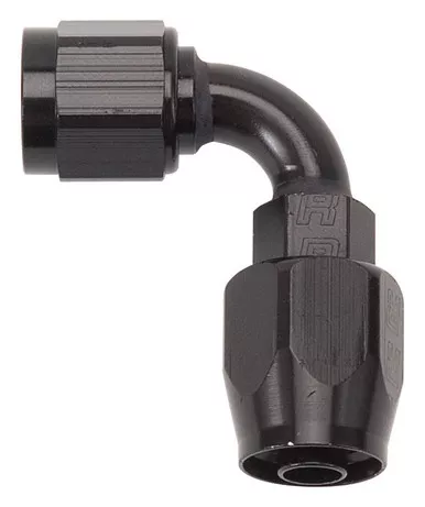 #4 90 Deg Hose End Black 610155
