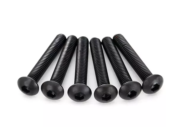 4x25mm Button-Head Machine Screws (Hex Drive) (6)