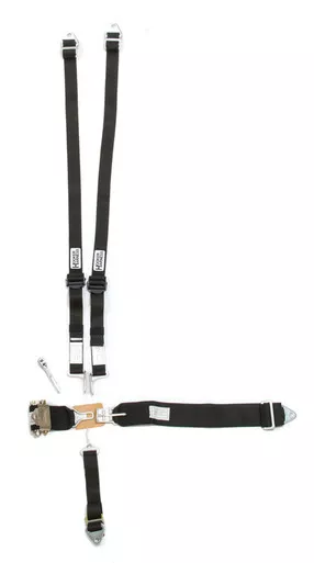 5-Pt Harness HANS Alum. LL USD Ratchet Adj Black 52110