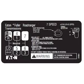 7 SPEED SHIFT LABEL