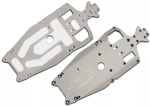 7075-T6 Aluminum Chassis (3mm) (Titanium-Anodized)(Machined, Lighter than Stock)/ Adhesive Foam Pad