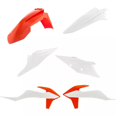 Acerbis KTM 125 XC 2021 Standard Replacement Body Kit - OEM Orange/White - SX/MC