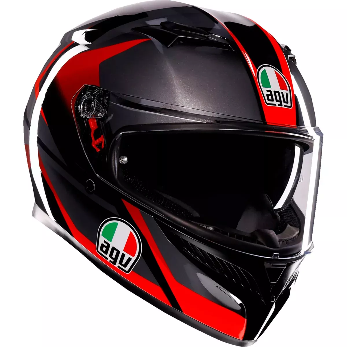 AGV K3 Striga Helmet – Black/Gray/Red