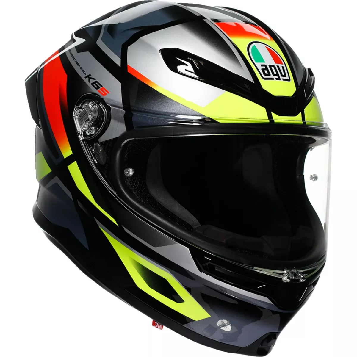 AGV K6 S Erazer Helmet – Black/Red/Yellow Fluo