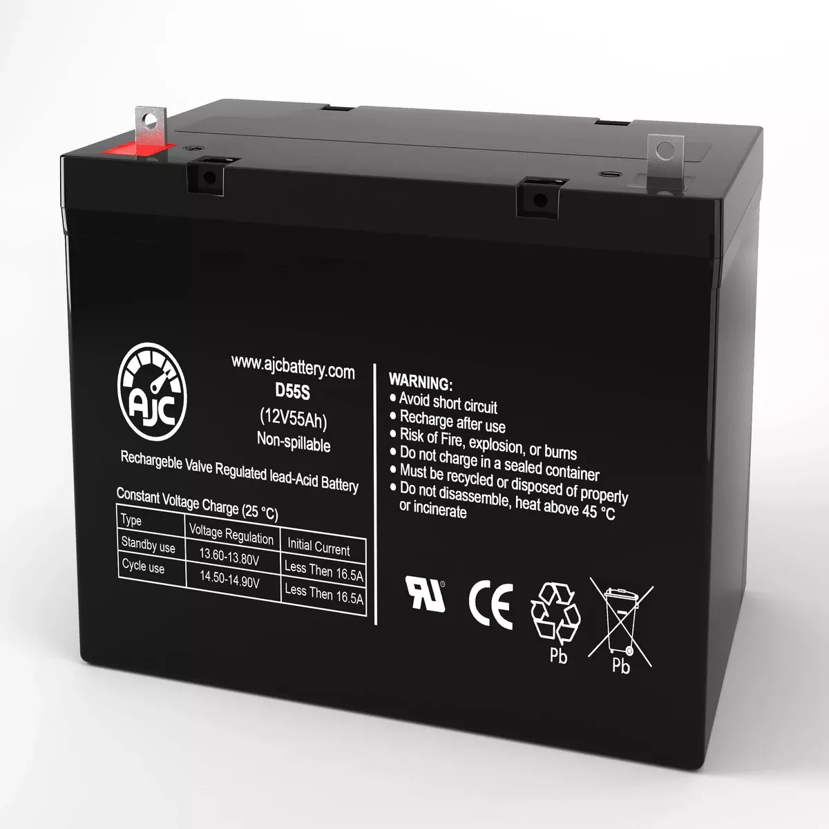 AJC Battery Brand Replacement for Werker WKA12-55C 12V 55Ah UPS Battery