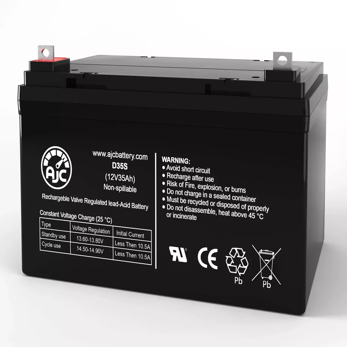 AJC Battery Brand Replacement for Werker WKDC12-33J 12V 35Ah UPS Battery