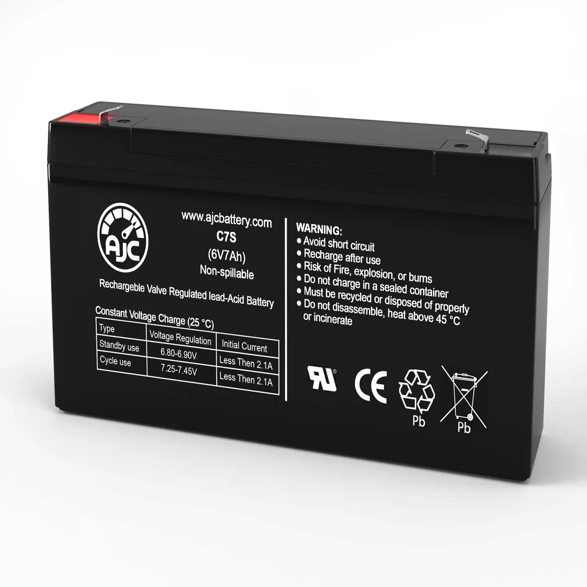 AJC Battery Compatible with Aosom BMW I8 Coupe Electric Kids 370-118V80 6V 7Ah Ride-On Toy Battery