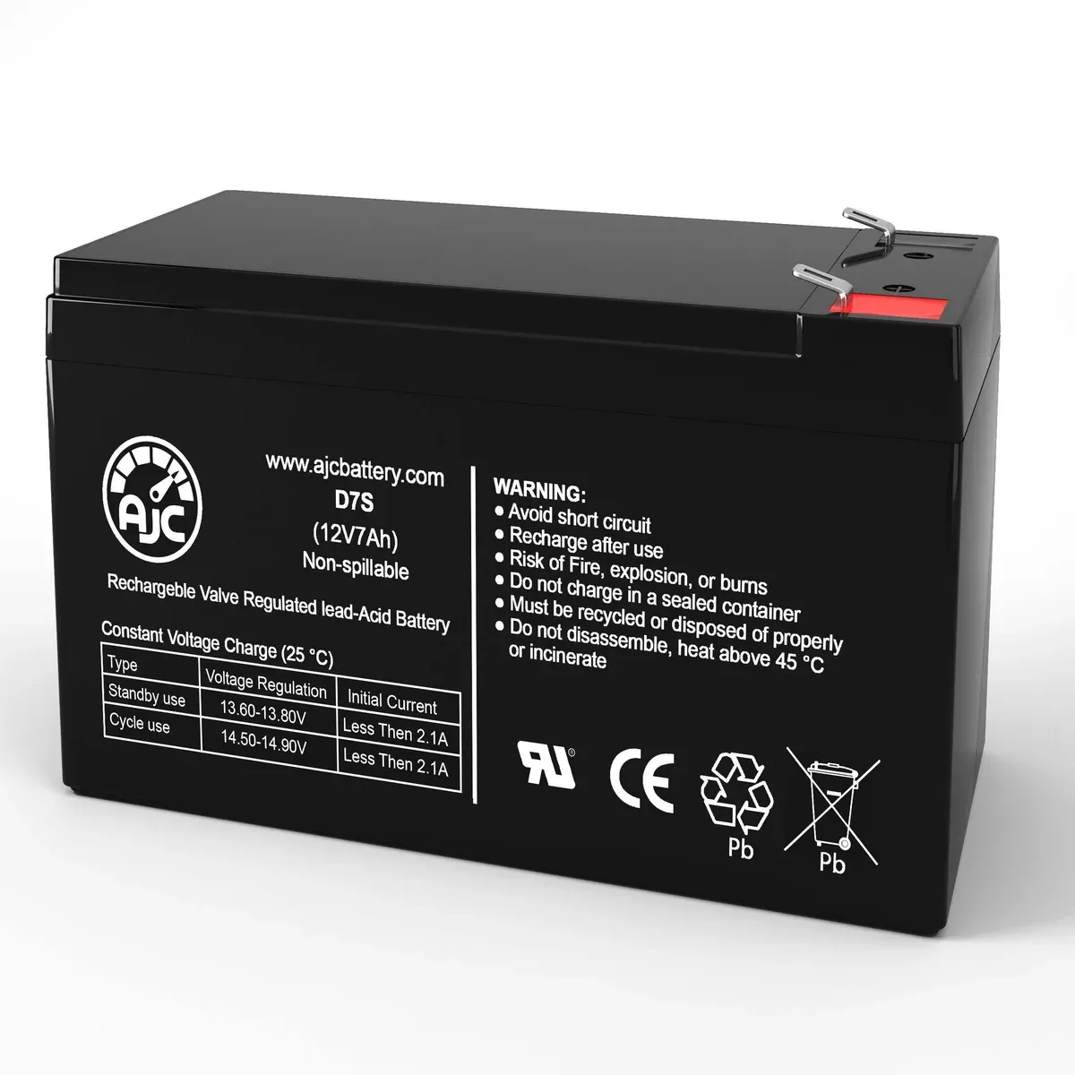 AJC Battery Compatible with APC SmartUPS SU5000RMT5U 12V 7Ah UPS Battery