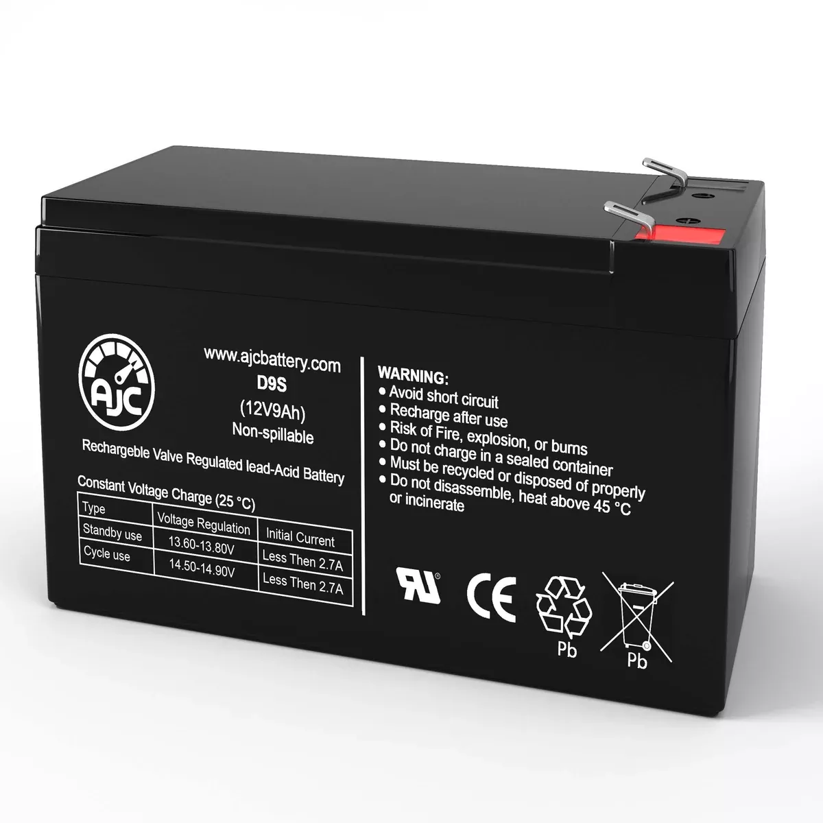 AJC Battery Compatible with APC Symmetra 16K 12V 9Ah UPS Battery