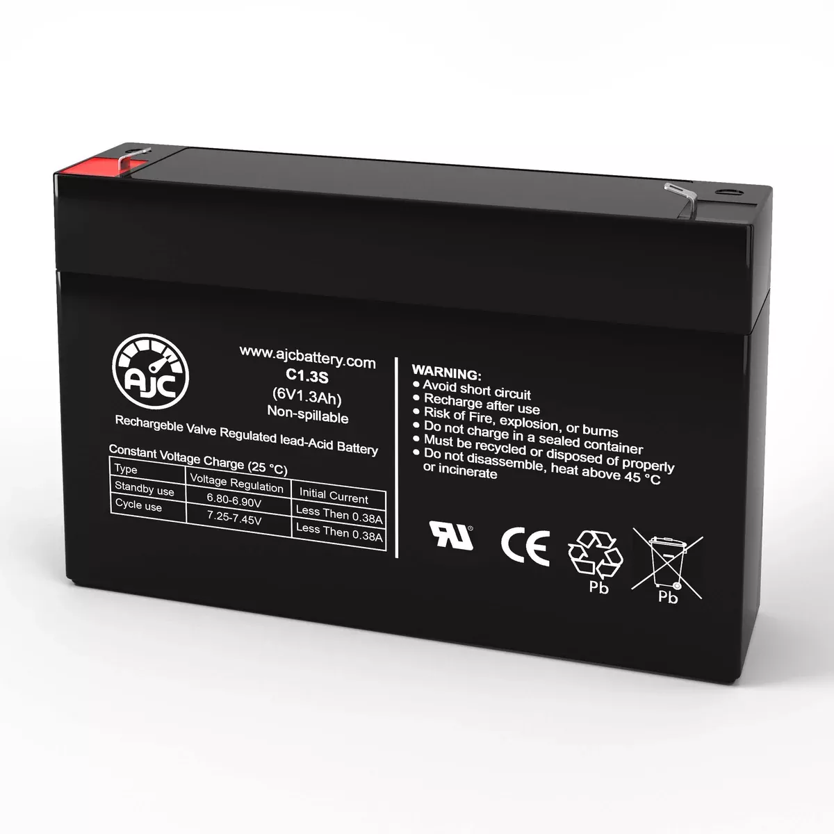 AJC Battery Compatible with Caterpillar 16 6V 1.3Ah Industrial Battery