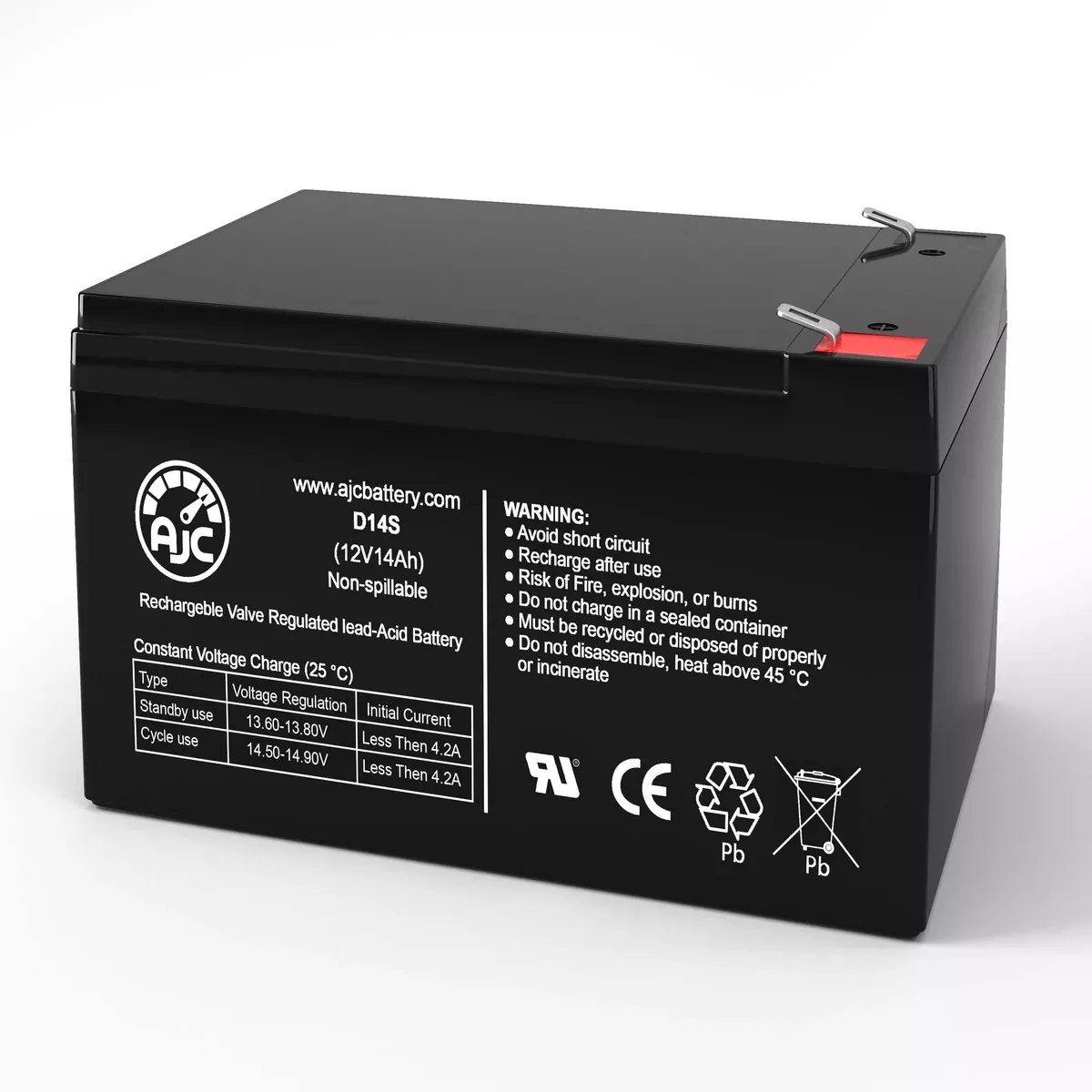 AJC Battery Compatible with CyberPower All 12V 14Ah UPS Battery