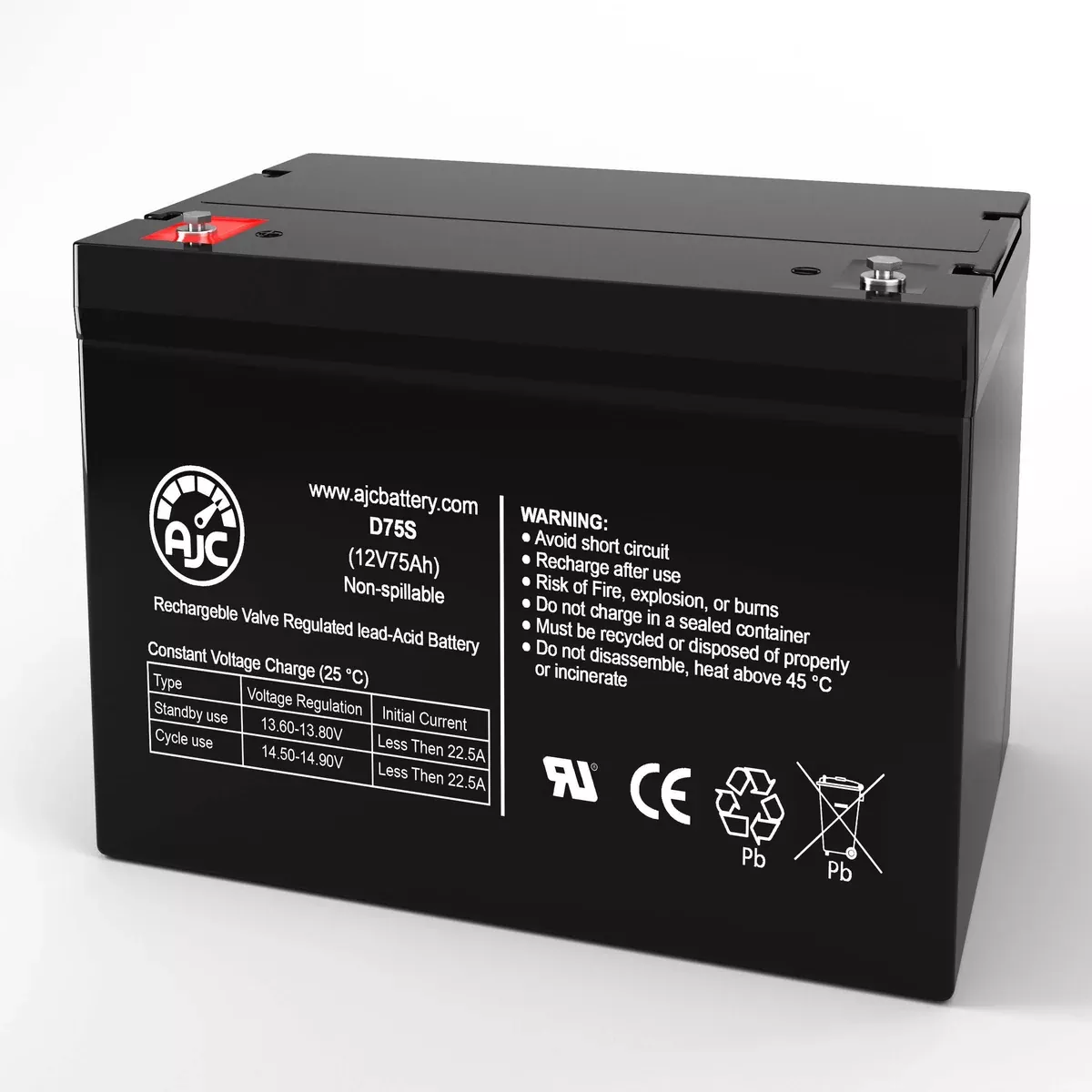 AJC Battery Compatible with Eaton Powerware PW9125-1000 12V 75Ah UPS Battery