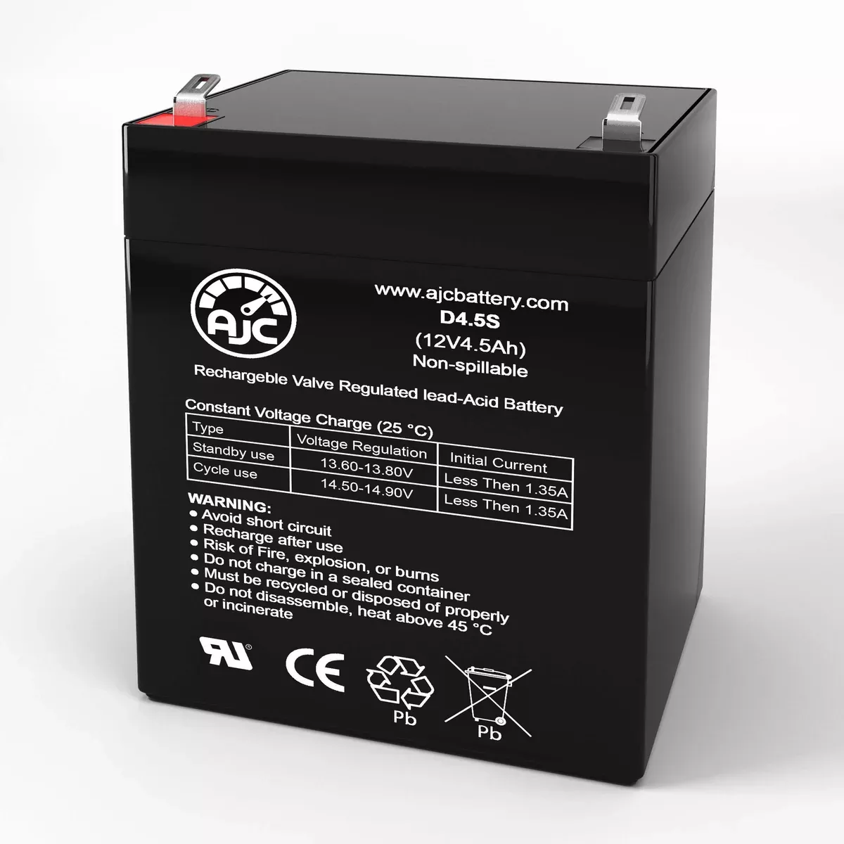 AJC Battery Compatible with SL Waber Powerhouse 280T 12V 4.5Ah UPS Battery