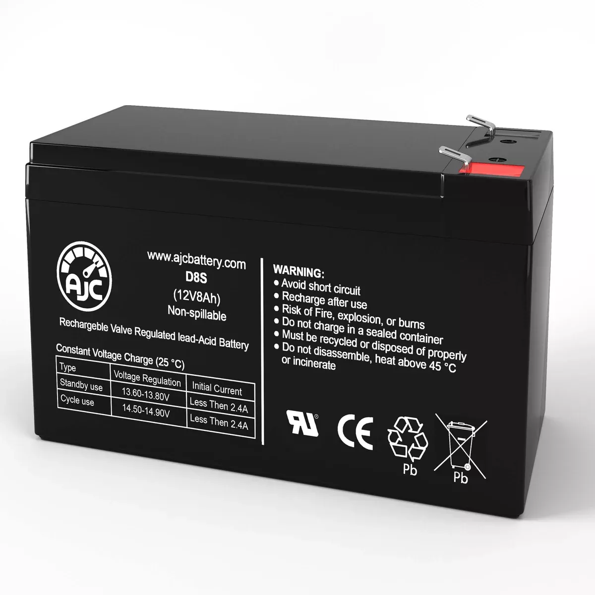 AJC Battery Compatible with Sola S43000TRM 12V 8Ah UPS Battery