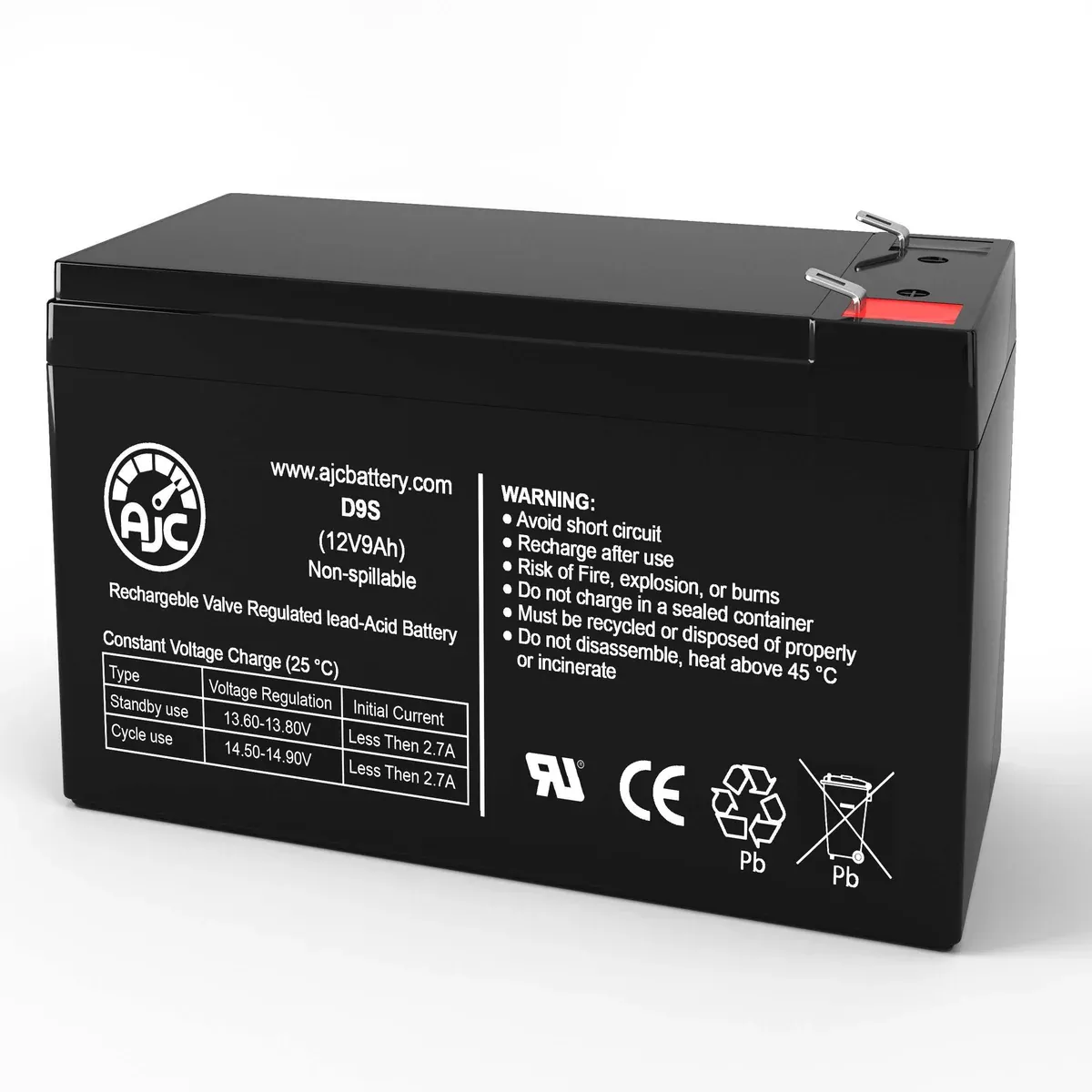AJC Battery Compatible with Sola S5KA4X5A 12V 9Ah UPS Battery