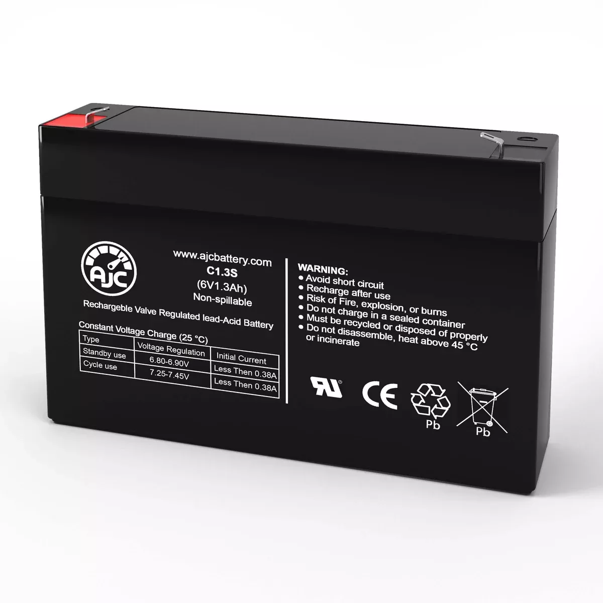 AJC Battery Compatible with Sonnenschein A20611S 6V 1.3Ah Emergency Light Battery