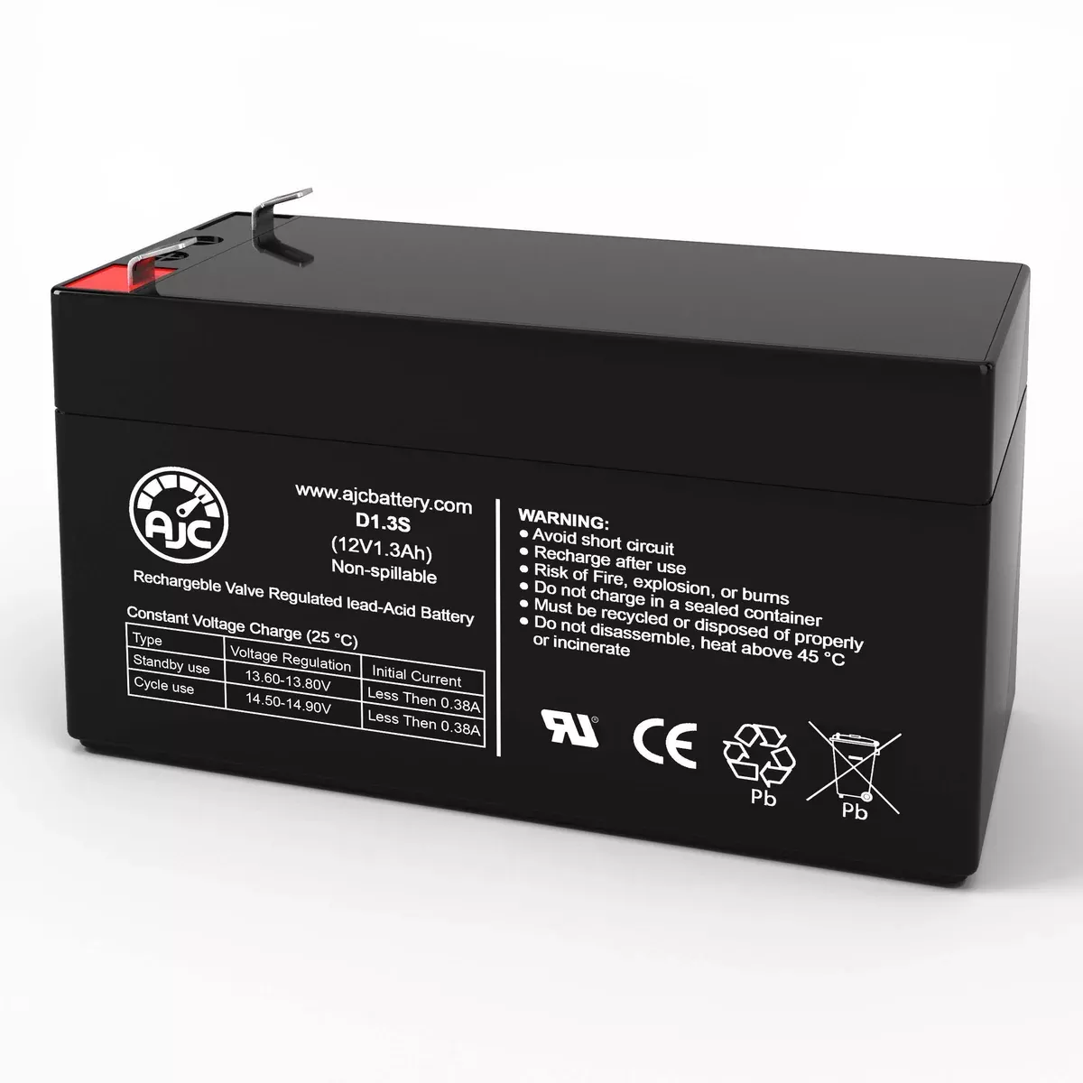 AJC Battery Compatible with Sonnenschein NGA51201D2HSOSA 12V 1.3Ah Emergency Light Battery
