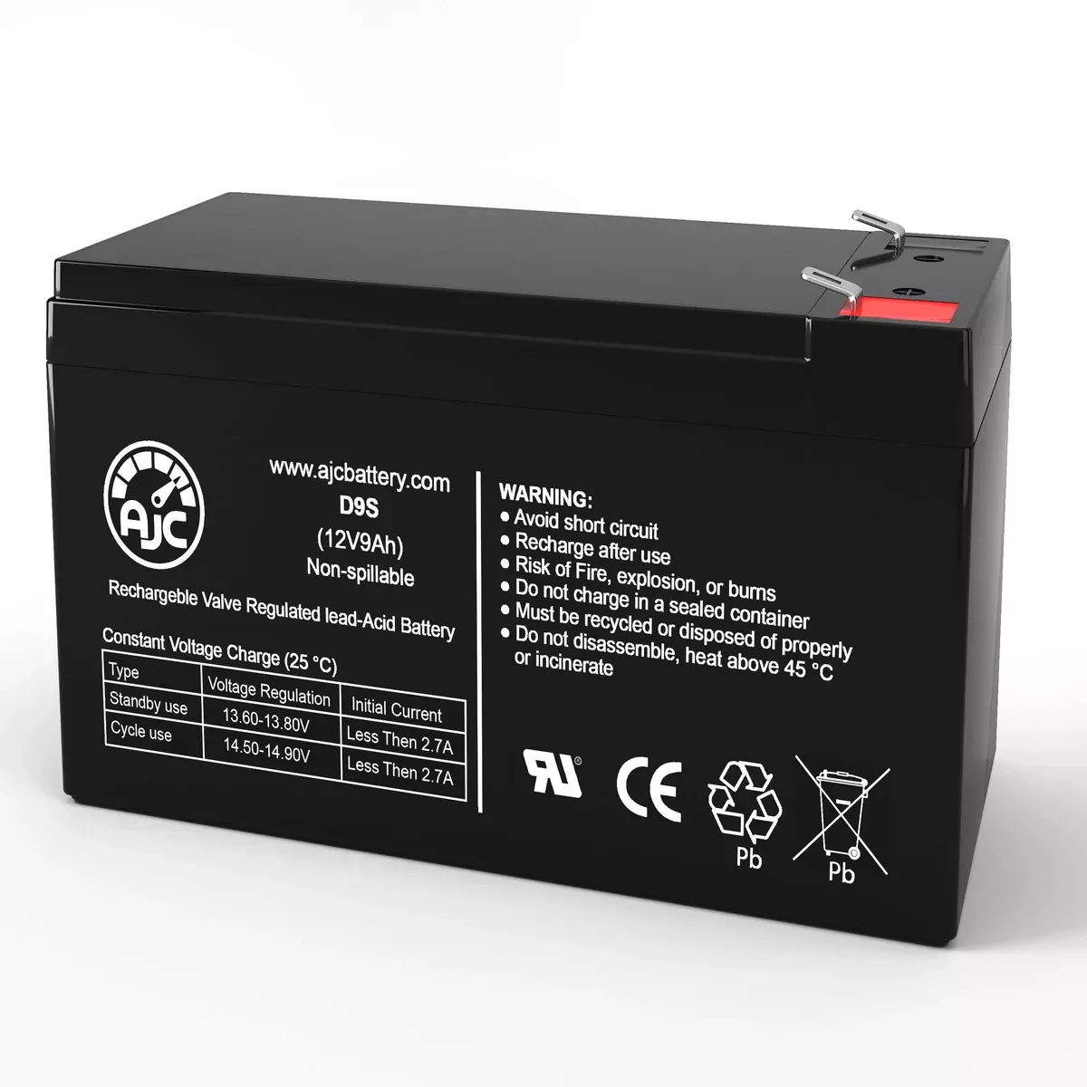 AJC Battery Compatible with Yuasa NPX-35 12V 9Ah Sealed Lead Acid Battery