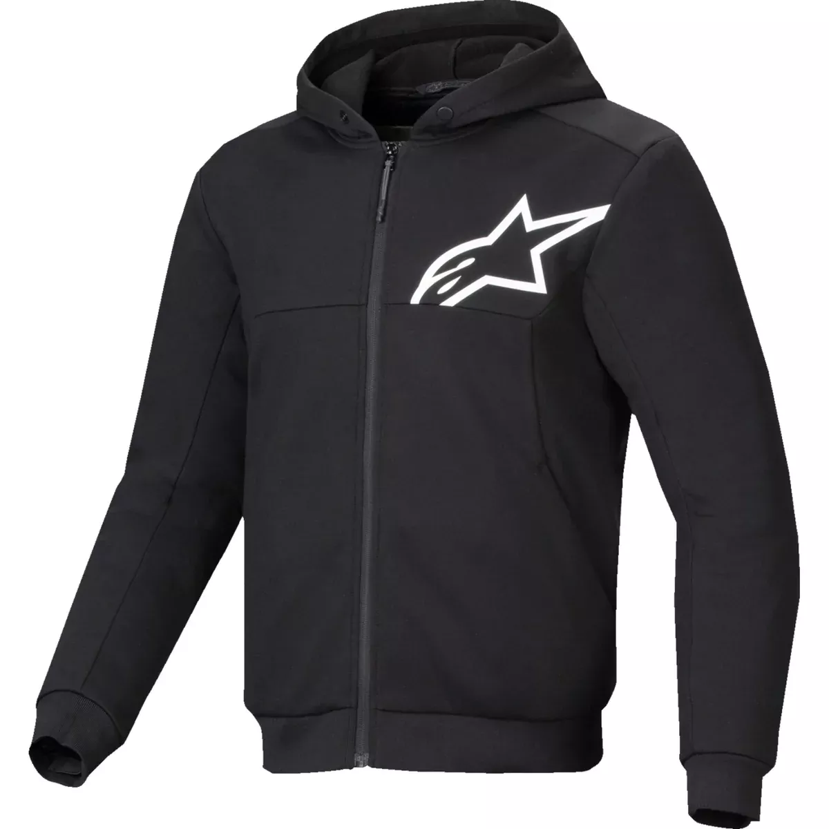 Alpinestars Chrome v2 Sport Hoodie Black White Large – 4200325-12-L