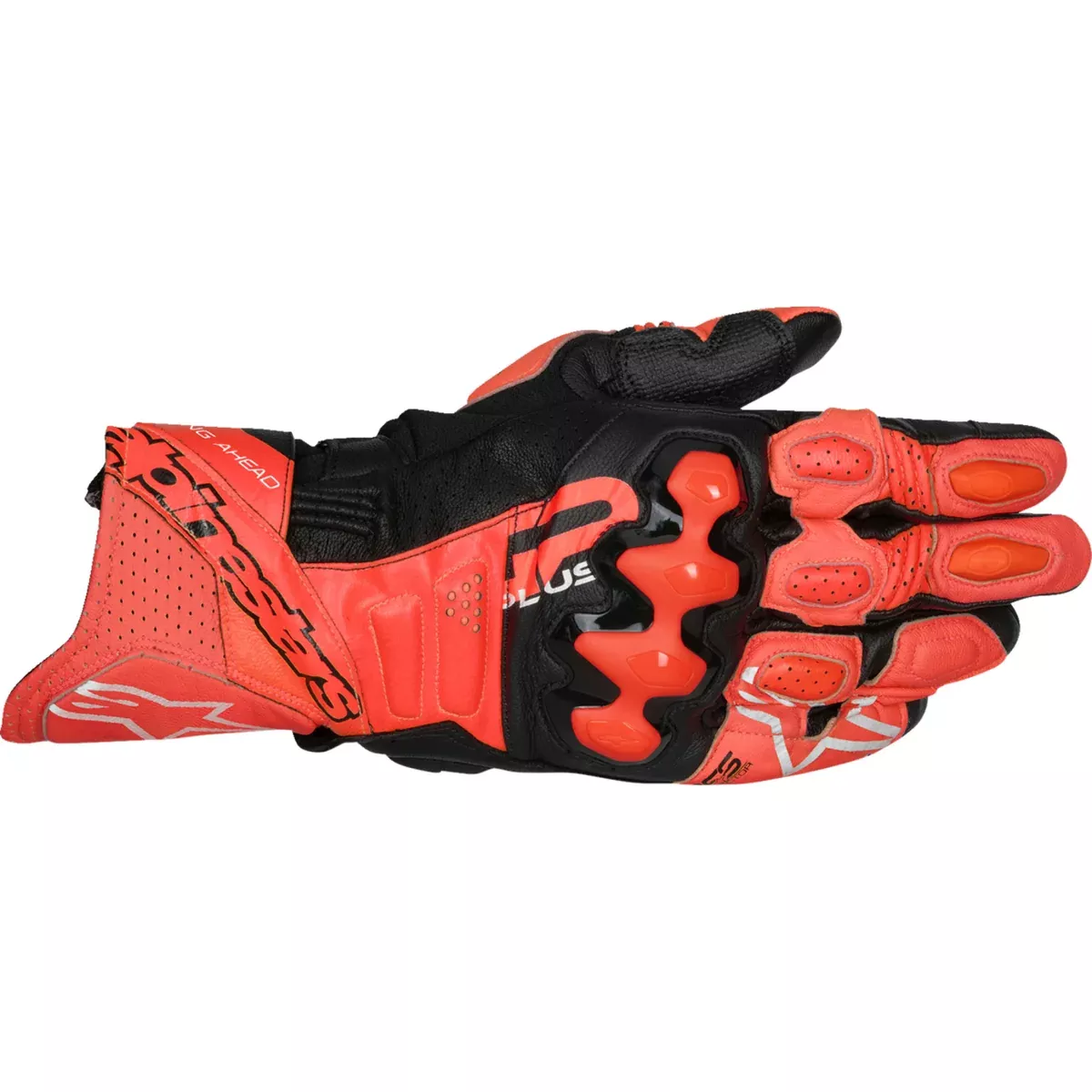 ALPINESTARS GP Plus R V3 Leather Gloves Bright – Red/Fluo Red/Black