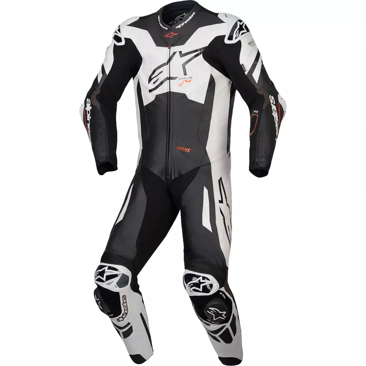 ALPINESTARS GP Plus v4 Sprint 1-Piece Leather Suit Black/Red – Fluo/White US / EU