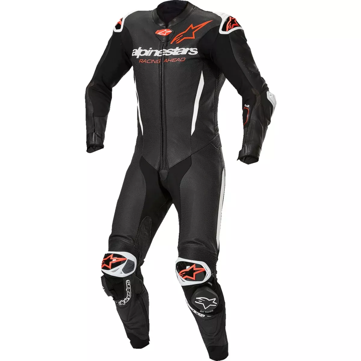 ALPINESTARS GP-R7 1-PC Leather Suit Black/White/Red – Fluo US / EU