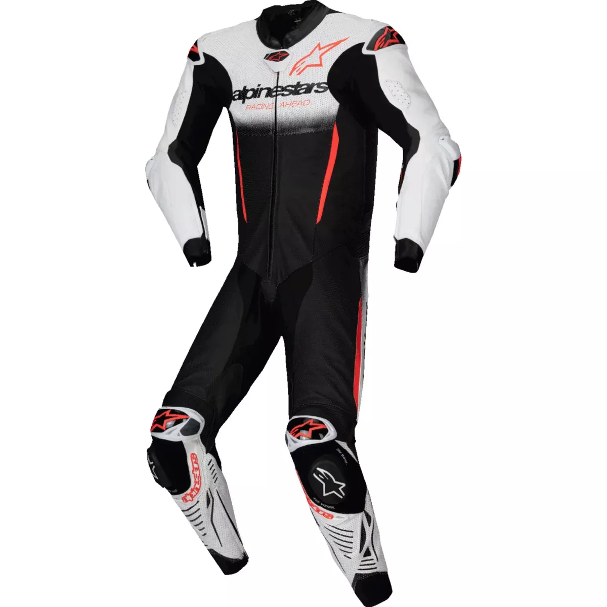 ALPINESTARS GP-R7 1-PC Leather Suit White/Black/Red - Fluo US / EU