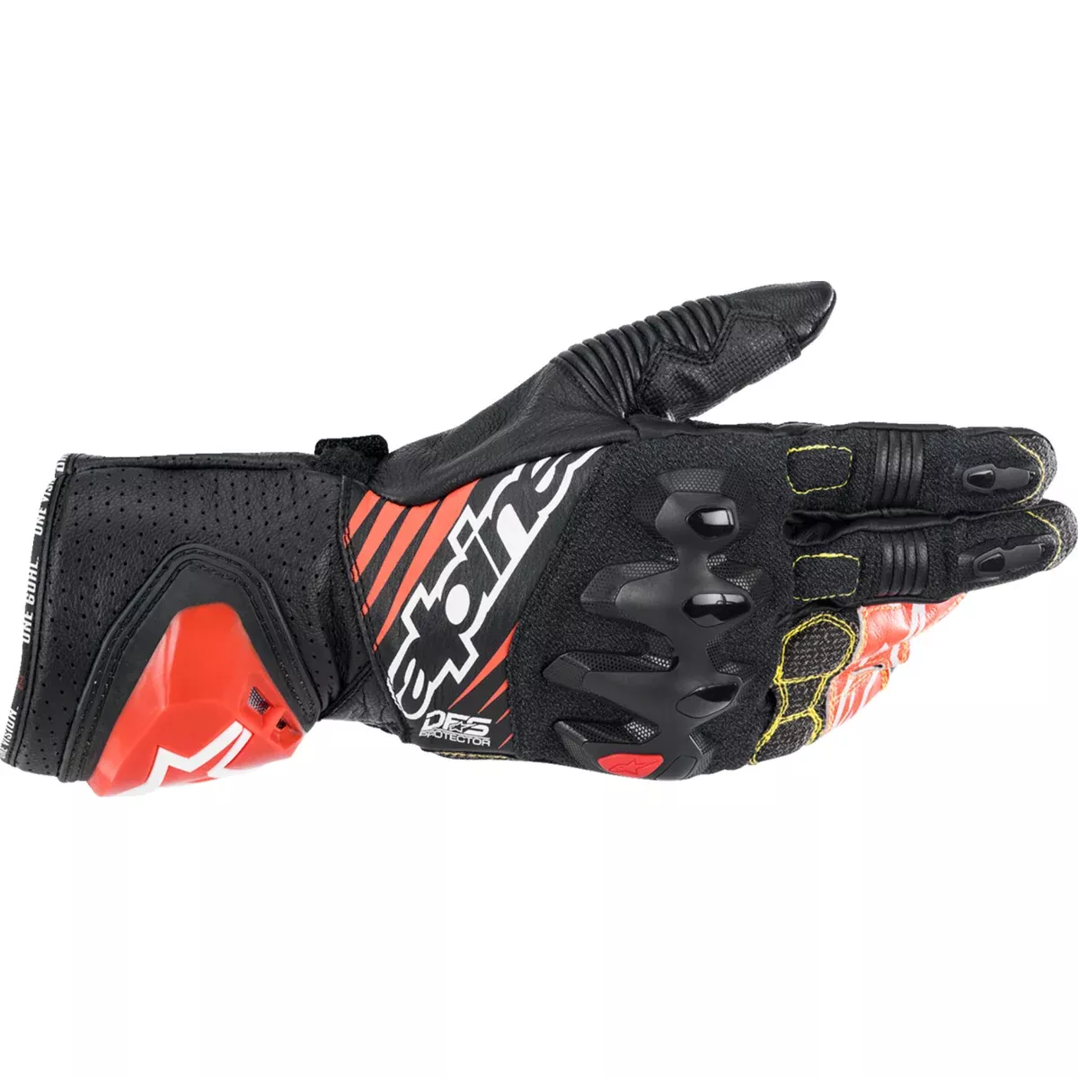 ALPINESTARS GP Tech V2 S Gloves Black/White/Fluo – Red