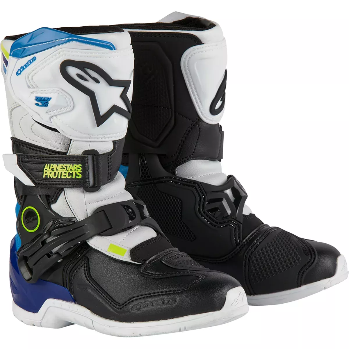 ALPINESTARS Kids Tech 3S Boots White/Black/Blue – US