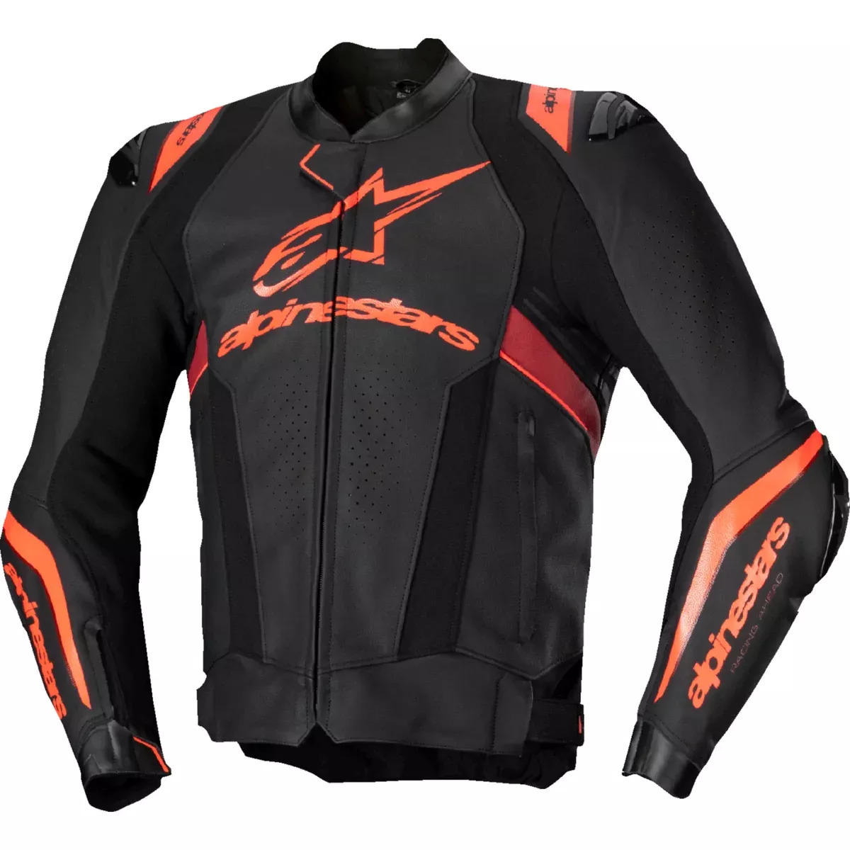 ALPINESTARS Missile v3 Ignition Leather Jacket Black/Red - Fluo/Dark Red US / EU