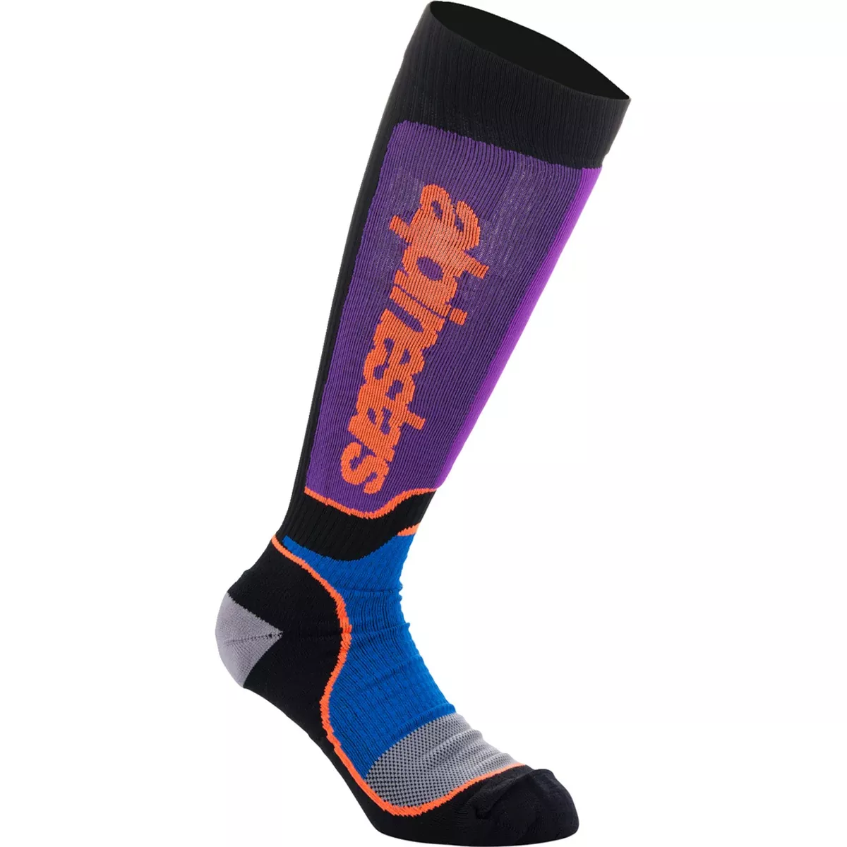ALPINESTARS MX Plus Socks Black/Purple/Blue/Orange
