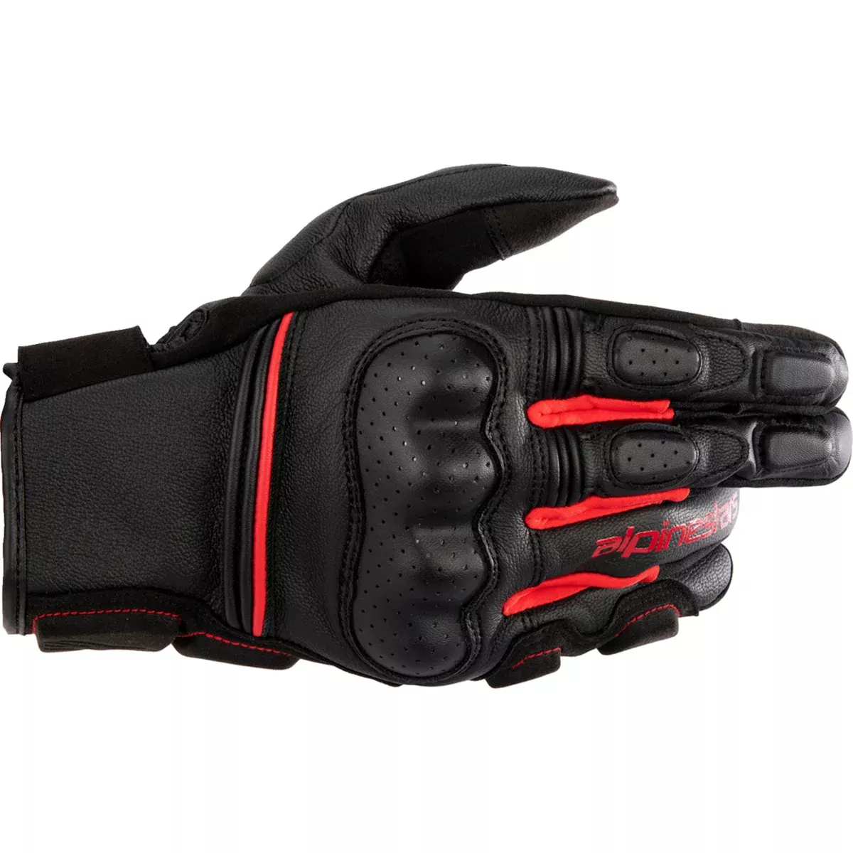 ALPINESTARS Phenom Leather Gloves Black/Bright - Red