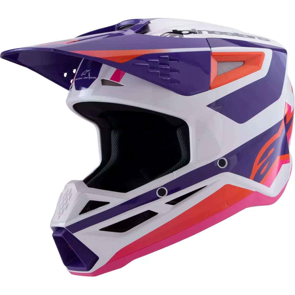 ALPINESTARS SM3 Heat Helmet – Gloss White/Purple/Pink