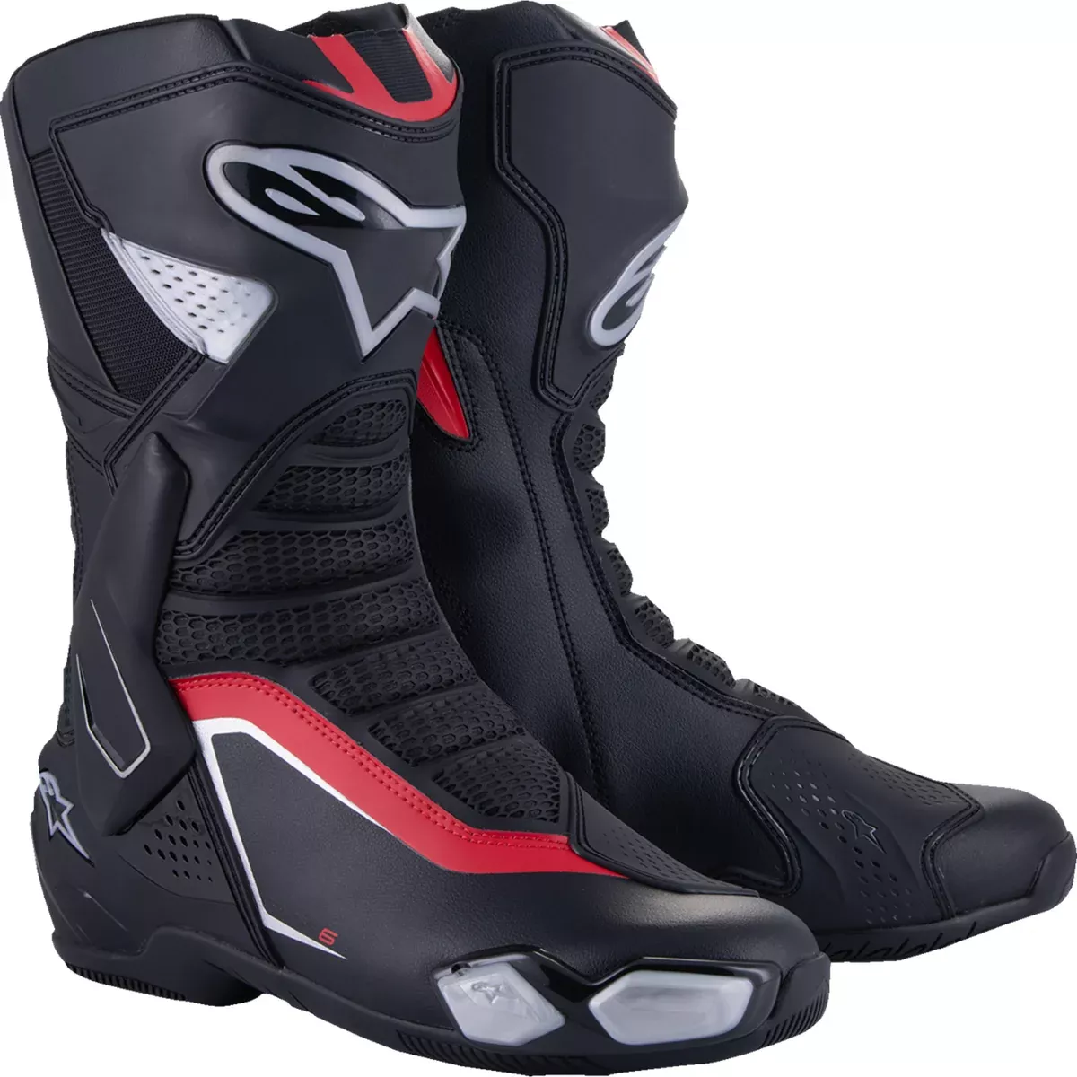 ALPINESTARS SMX-6 V3 Boots Black/Silver/Red - US