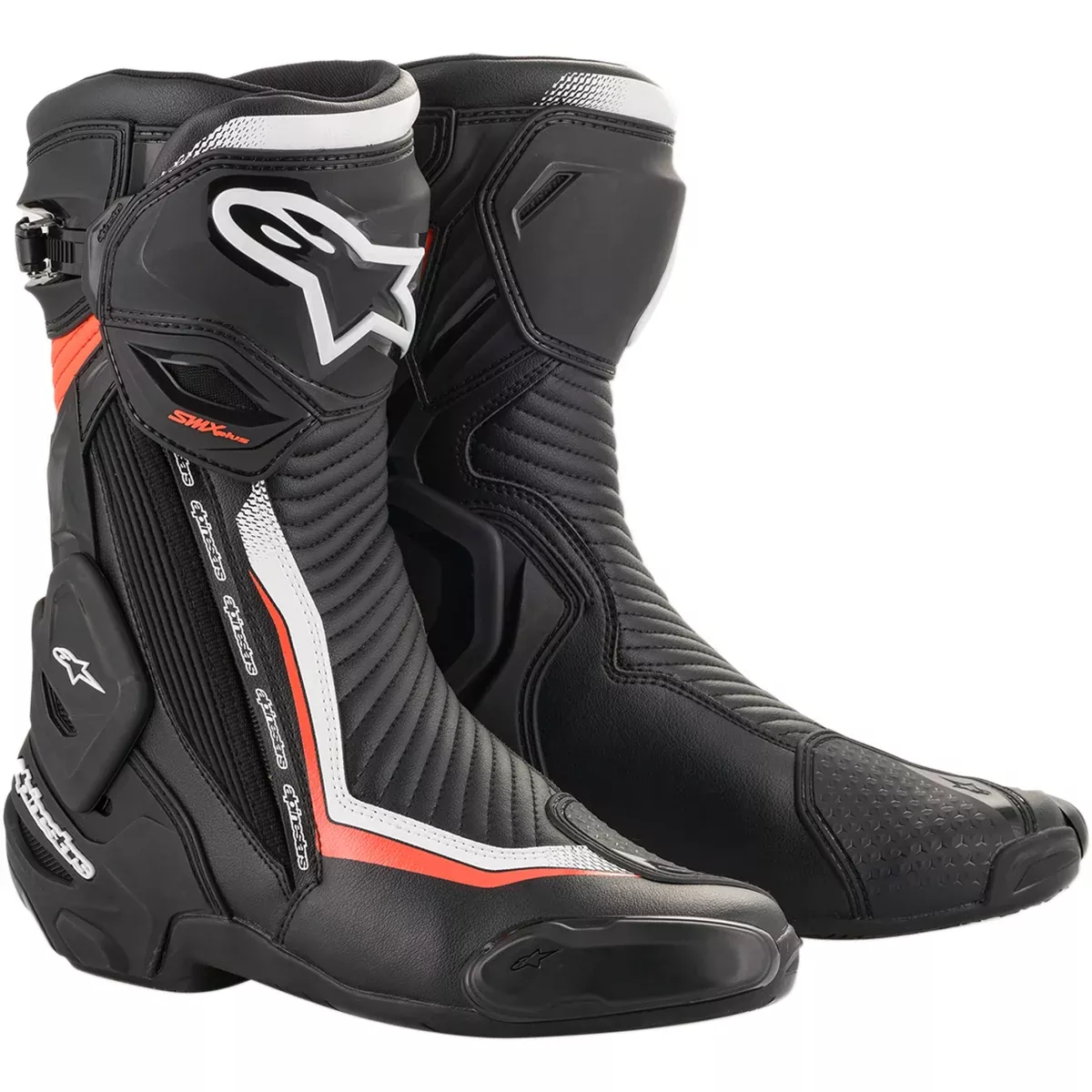 ALPINESTARS SMX Plus Boots Black/White/Red – Fluorescent US / EU