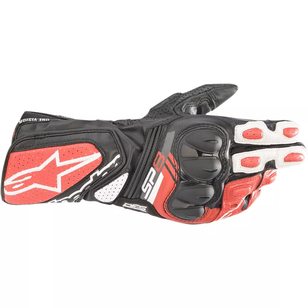 ALPINESTARS SP-8 V3 Gloves Black/White/Bright – Red