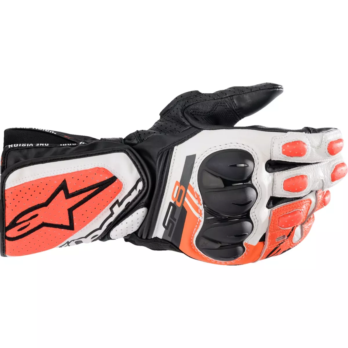 ALPINESTARS SP-8 V3 Gloves Black/White/Fluo - Red